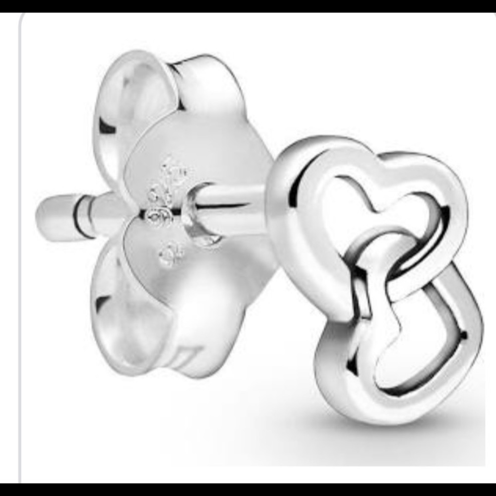Pandora double heart earring